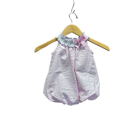 Rare Editions Size 12 Month Romper Pink and Purple - Picture 1 of 7